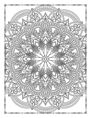 Adults Mandala Floral Coloring Page for KDP Interior