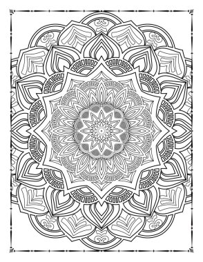 Adults Mandala Floral Coloring Page for KDP Interior