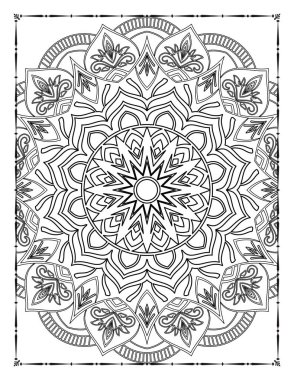 Adults Mandala Floral Coloring Page for KDP Interior