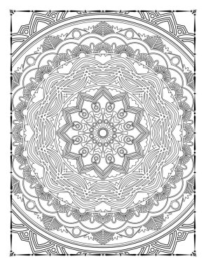 Adults Mandala Floral Coloring Page for KDP Interior