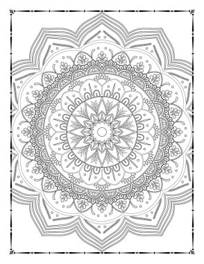 Adults Mandala Floral Coloring Page for KDP Interior