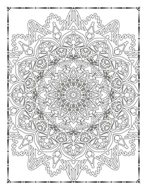 Adults Mandala Floral Coloring Page for KDP Interior