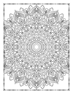Adults Mandala Floral Coloring Page for KDP Interior