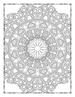 Adults Mandala Floral Coloring Page for KDP Interior