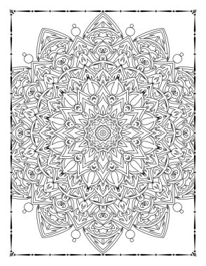 Adults Mandala Floral Coloring Page for KDP Interior