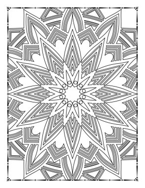 Adults Mandala Floral Coloring Page for KDP Interio