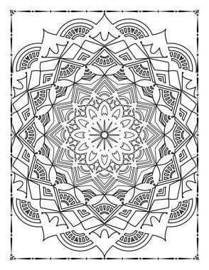 Adults Mandala Floral Coloring Page for KDP Interio