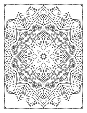 Adults Mandala Floral Coloring Page for KDP Interio