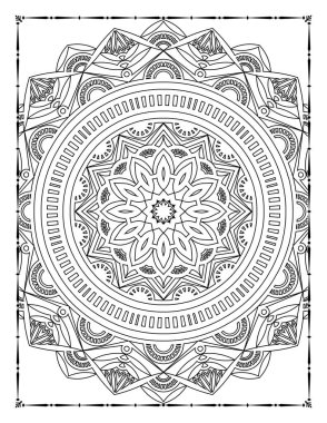 Adults Mandala Floral Coloring Page for KDP Interio