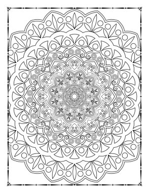 Adults Mandala Floral Coloring Page for KDP Interio