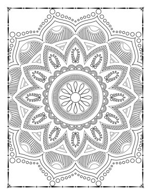 Adults Mandala Floral Coloring Page for KDP Interio