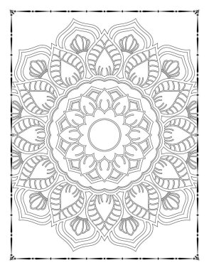 Adults Mandala Floral Coloring Page for KDP Interio
