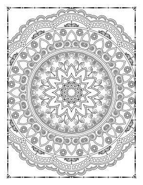 Adults Mandala Floral Coloring Page for KDP Interio