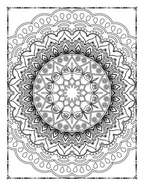 Adults Mandala Floral Coloring Page for KDP Interio