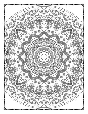 Adults Mandala Floral Coloring Page for KDP Interio