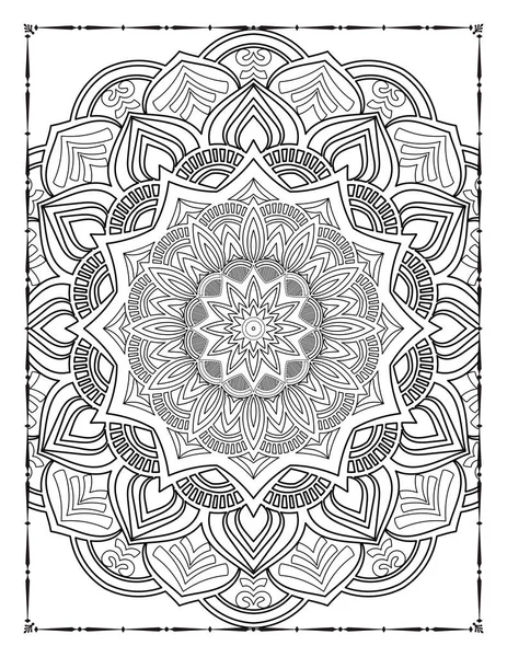 Adults Mandala Floral Coloring Page for KDP Interior