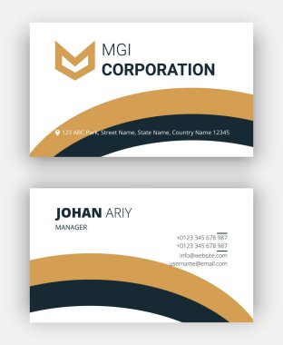 Corporate Business Card Template Vector File For PrintBusiness Card Template