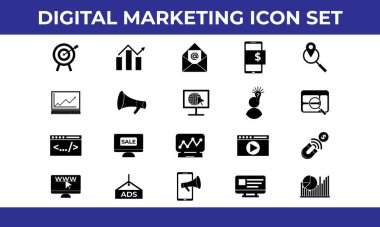 Digital Marketing icon Set | 20 Unique Digital MarketingIcons100% Vector | Ready to use | Easy to change color or resize | High Quality icons
