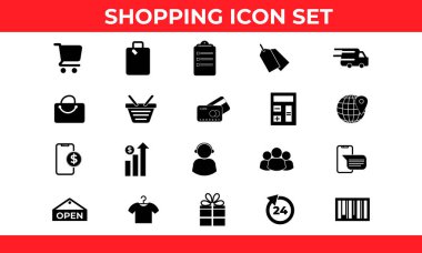 Shopping Icon Set | 20 Unique Shopping Icons100% Vector | Ready to use | Easy to change color or resize | High Quality icons