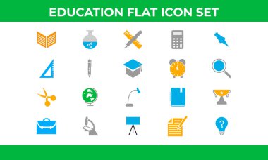 Education Flat Icons. suitable for website, mobile apps, print, presentation, infographic and any other project.