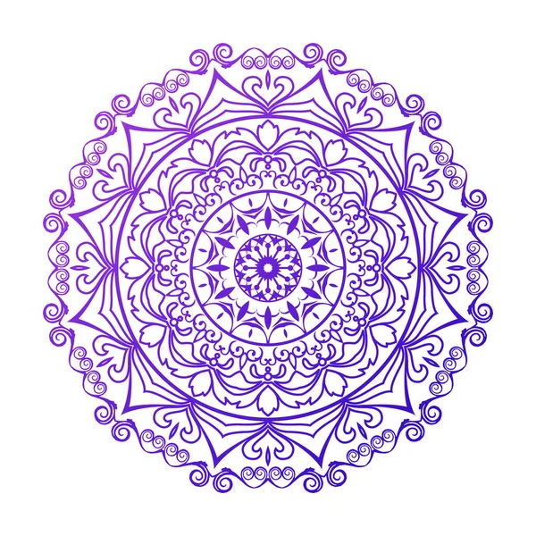 Illustration Colorée Mandala Sur Style Doodle Mandala Dessiné Main Vectoriel — Image vectorielle