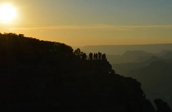 Pôr Sol Grand Canyon Arizona Eua — Fotografia de Stock