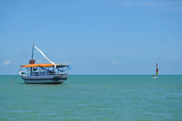 Båt Stranden Vid Morro Paulo Brasilien — Stockfoto