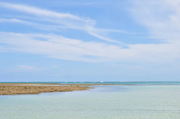 Beautiful blue ocean and sky at Morro de So Paulo, Brazil