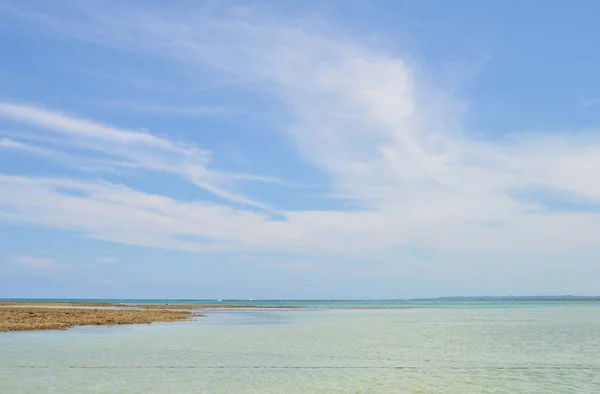 Beautiful blue ocean and sky at Morro de So Paulo, Brazil