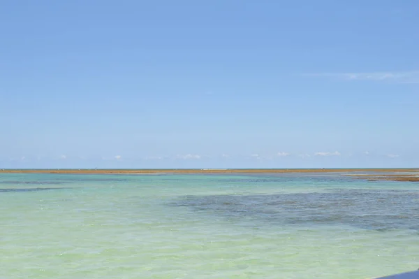 Beautiful blue ocean and sky at Morro de So Paulo, Brazil