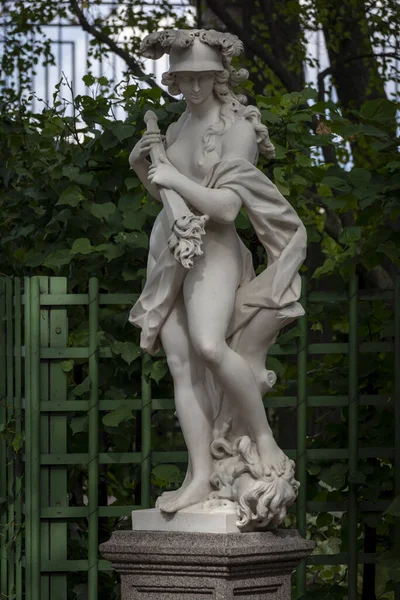 Sculpture Roman Goddess War Bellona Summer Garden Sankt Petersburg Russia — Stock Photo, Image