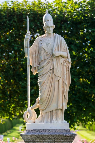 Athena Giustiniani Giustiniani Minerva Copy Greek Sculpture Pallas Athena Peterhof — Stock Photo, Image