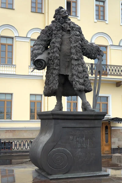 Architect Domenico Trezzini Standbeeld Sint Petersburg Rusland — Stockfoto