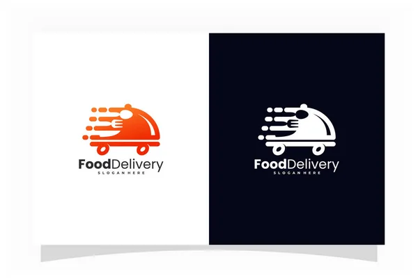 Fast Delivery Food Vector Logo Icon — Vetor de Stock