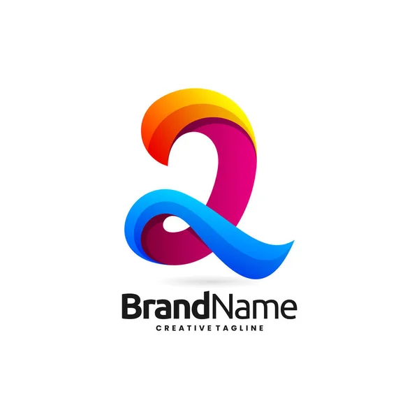 Two Logo Vector Colorful — Vetor de Stock
