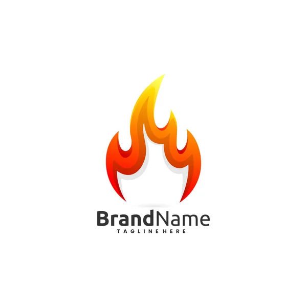 Burn Fire Vector Logo Icon — Wektor stockowy