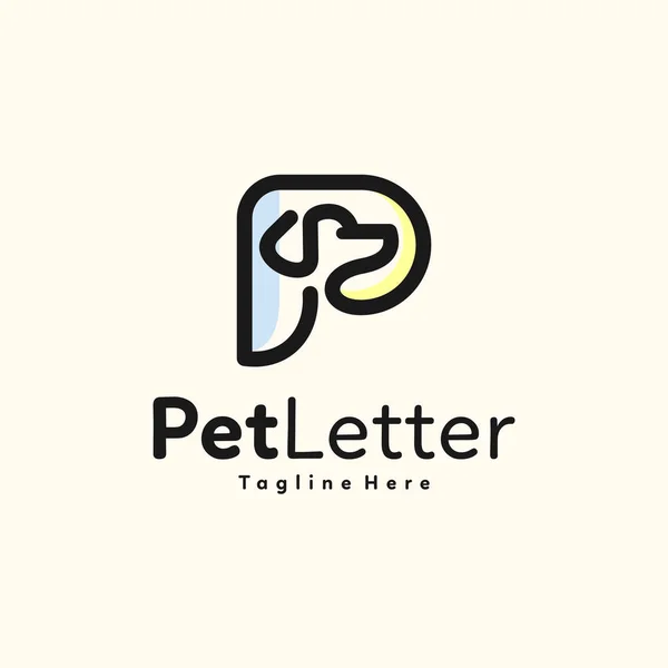 Letter Dog Vector Logo Design Illustration — Vettoriale Stock