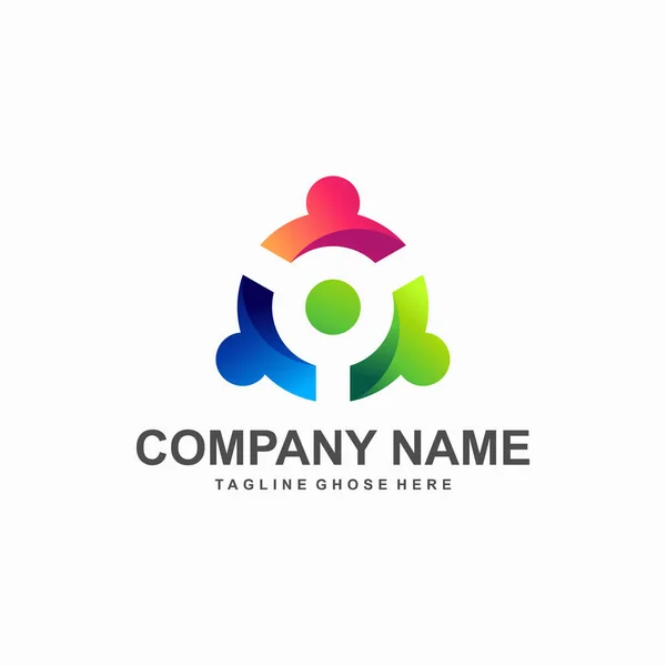 People Group Logo Illustration — Stockvector