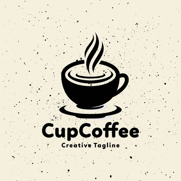 Grunge Coffee Cup Vector Logo Icon Vettoriali Stock Royalty Free