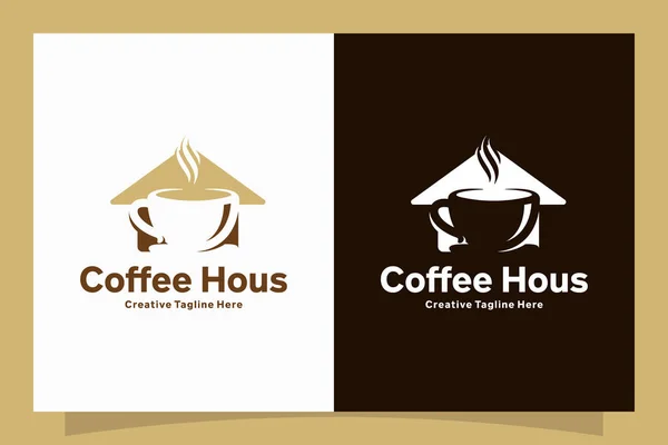 Home House Coffee Logo Vettoriale Stock