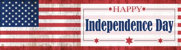 Feliz Julho Dia Independência Eua Fundo Banner Panorama Modelo Cartão — Fotografia de Stock