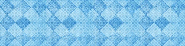Old Blue Worn Grunge Vintage Shabby Patchwork Mosaic Tiles Wallpaper — Stock Photo, Image