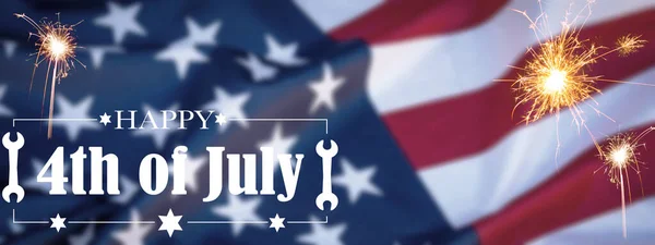 Happy 4Th July Independence Day Verenigde Staten Achtergrond Sjabloon Wenskaart — Stockfoto