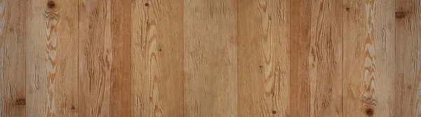 高山生活方式 粉笔风格 用再生落叶松木制成的圆木墙覆盖物 切碎的 刷过的 天然的老棕木背景全景横幅 — 图库照片