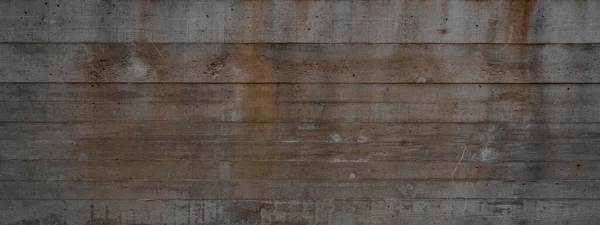 木製の板構造の黒い無煙炭灰色の錆びたコンクリートの質感の壁 壁紙の背景パノラマバナー — ストック写真