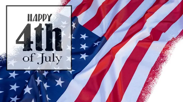 Glücklich Juli Independence Day Usa Hintergrundvorlage Grußkarte Schwenken Der Amerikanischen — Stockfoto