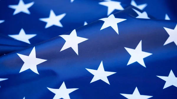 Usa Achtergrond Banner Sjabloon Wenskaart Zwaaien Amerikaanse Vlag Witte Sterren — Stockfoto