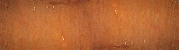 Grunge Roestig Oranje Bruin Metalen Corten Staal Achtergrond Textuur Banner — Stockfoto