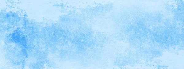 Abstrato Azul Aquarela Pintado Papel Textura Fundo Banner — Fotografia de Stock