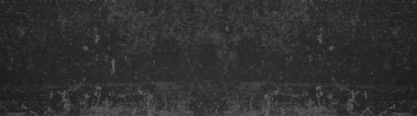 Nero Antracite Pietra Cemento Texture Sfondo Panorama Banner Lungo — Foto Stock
